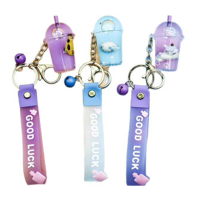 Unisex keychain with decorative cocktail design Bowlift