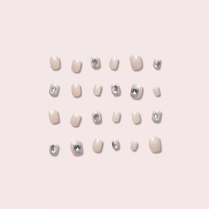 Glamorous Rhinestone-Embellished Press-On Nails Stornfield