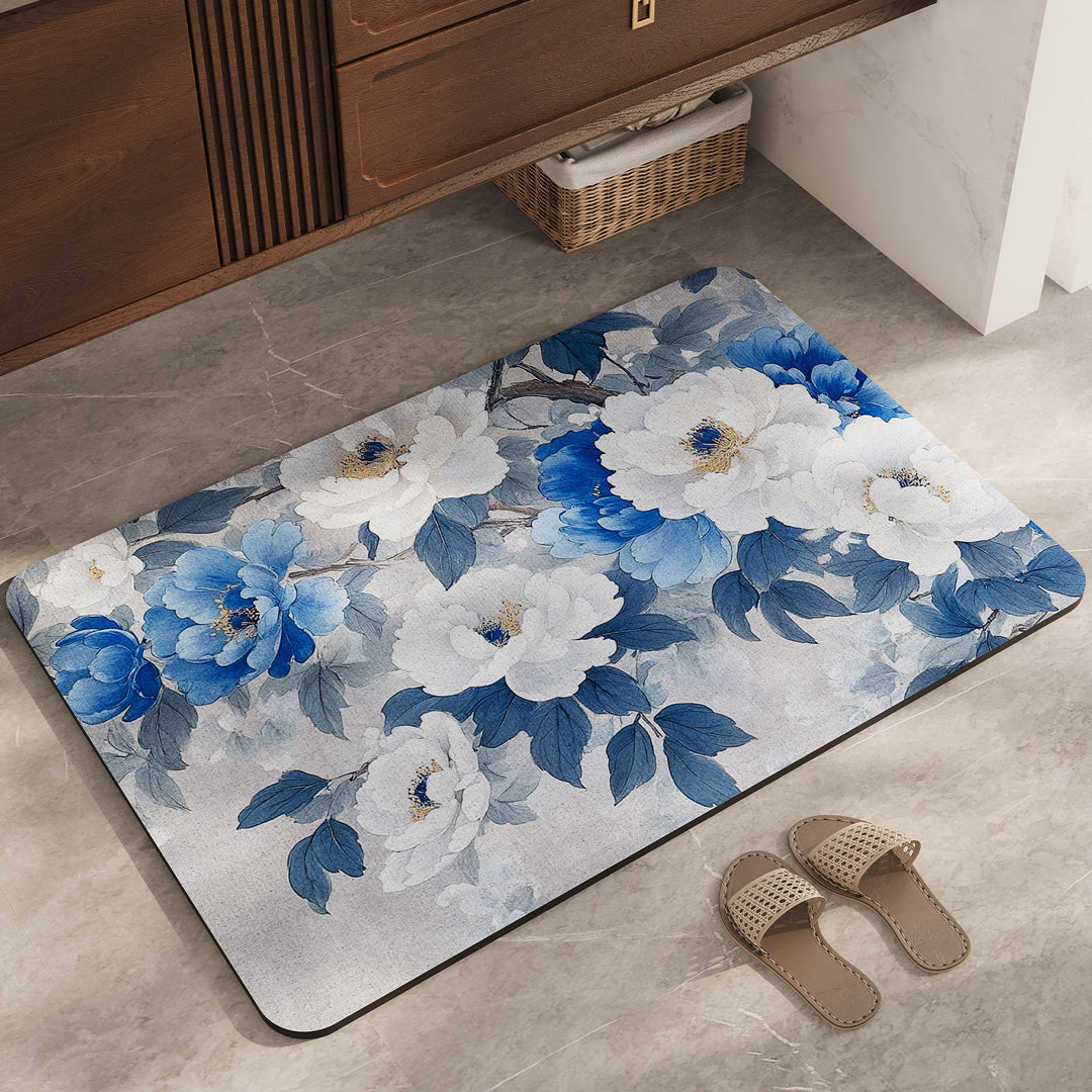 Floral Print Anti-Slip Bath Mat