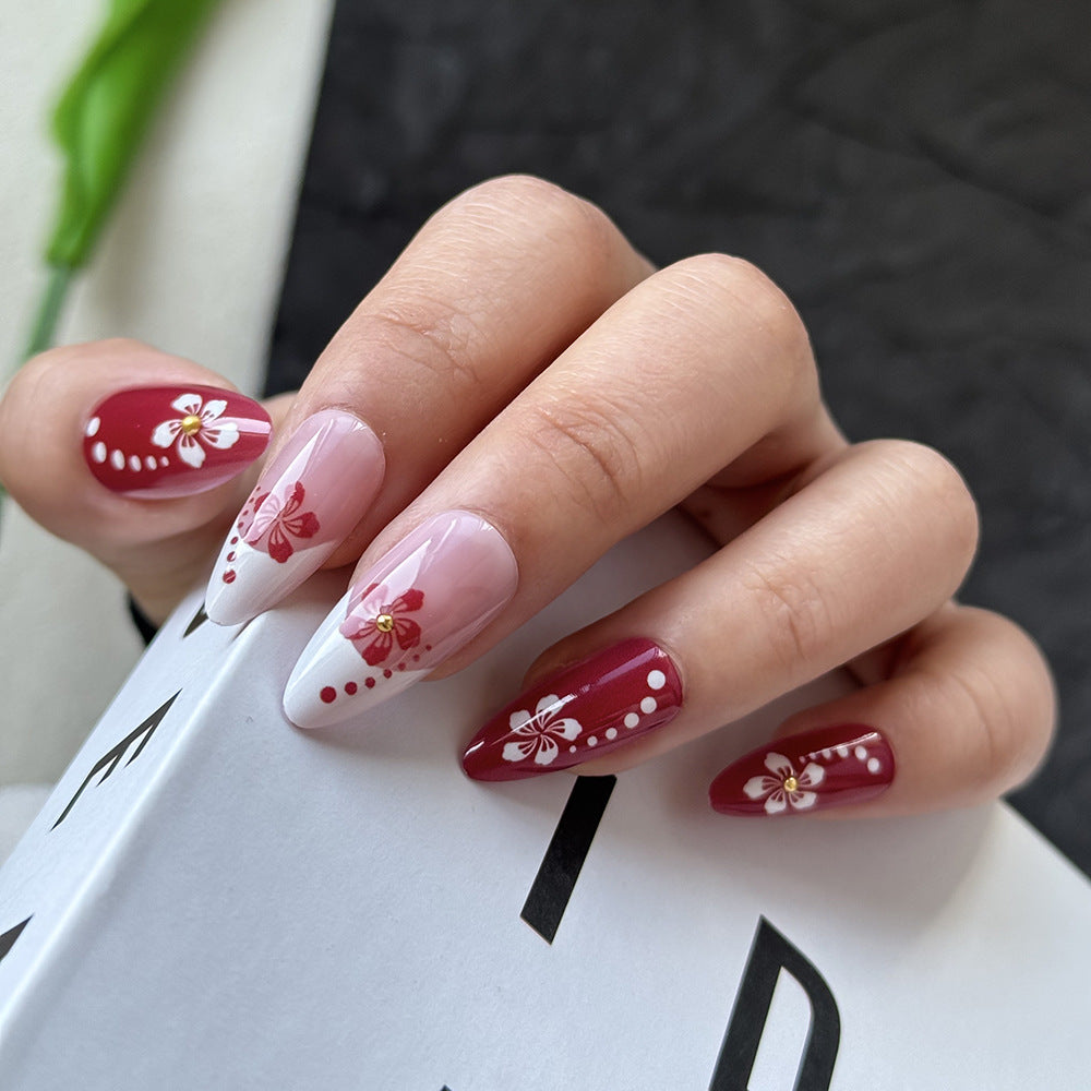 Elegant Floral Press-On Nail Art Collection Stornfield