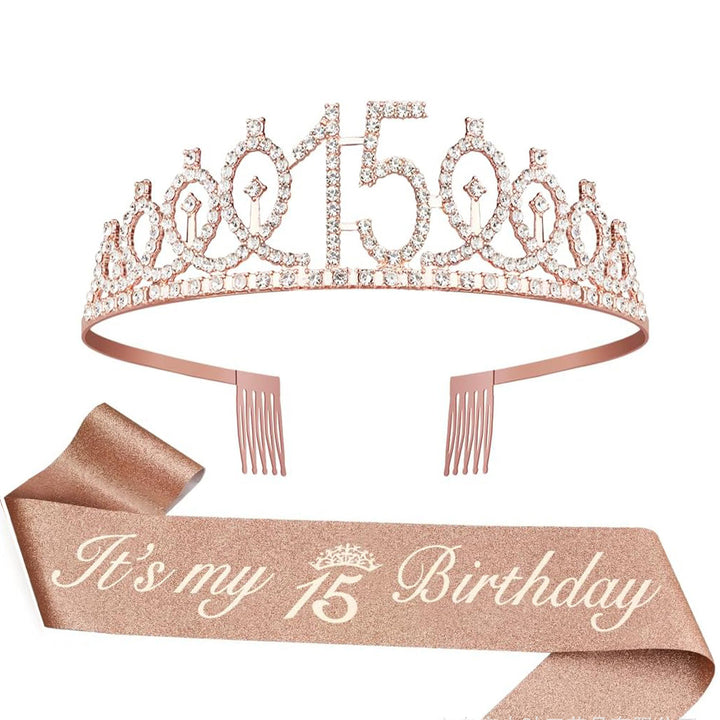 Ladies Crystal Princess Crown with 30 & Fabulous lettering Stornfield