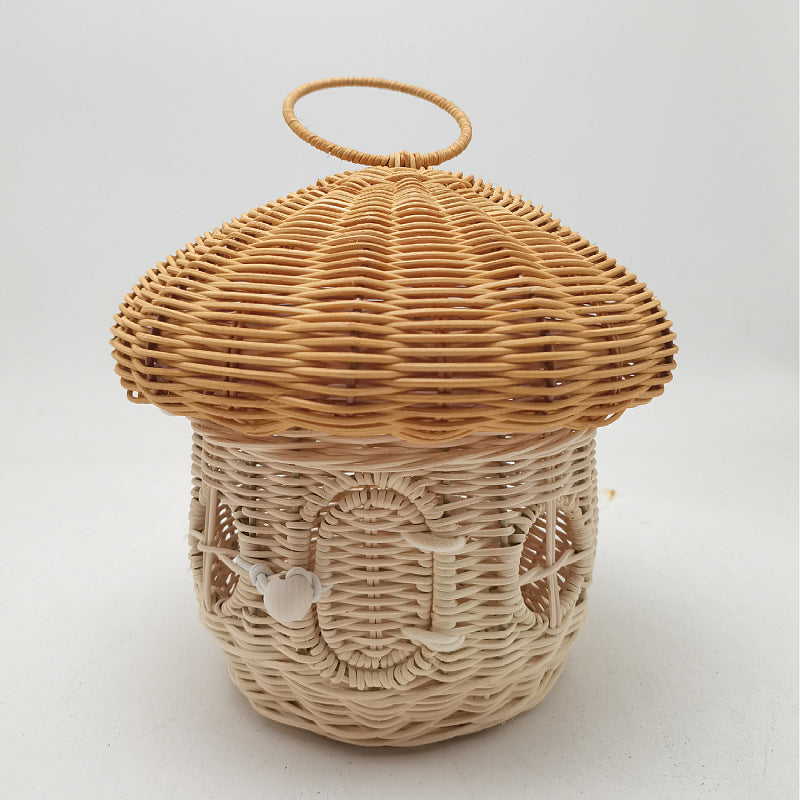 Whimsical Mushroom-Shaped Woven Storage Basket Stornfield