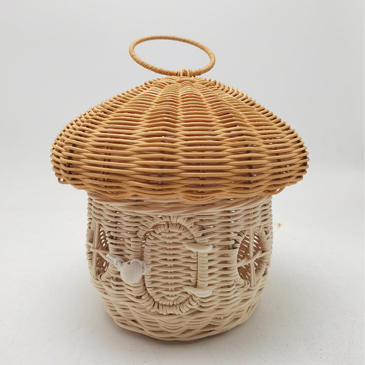 Whimsical Mushroom-Shaped Woven Storage Basket Stornfield
