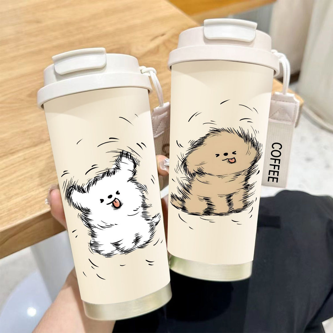 Ladies' insulated cup with funny animal motif and practical carrying handle Stornfield