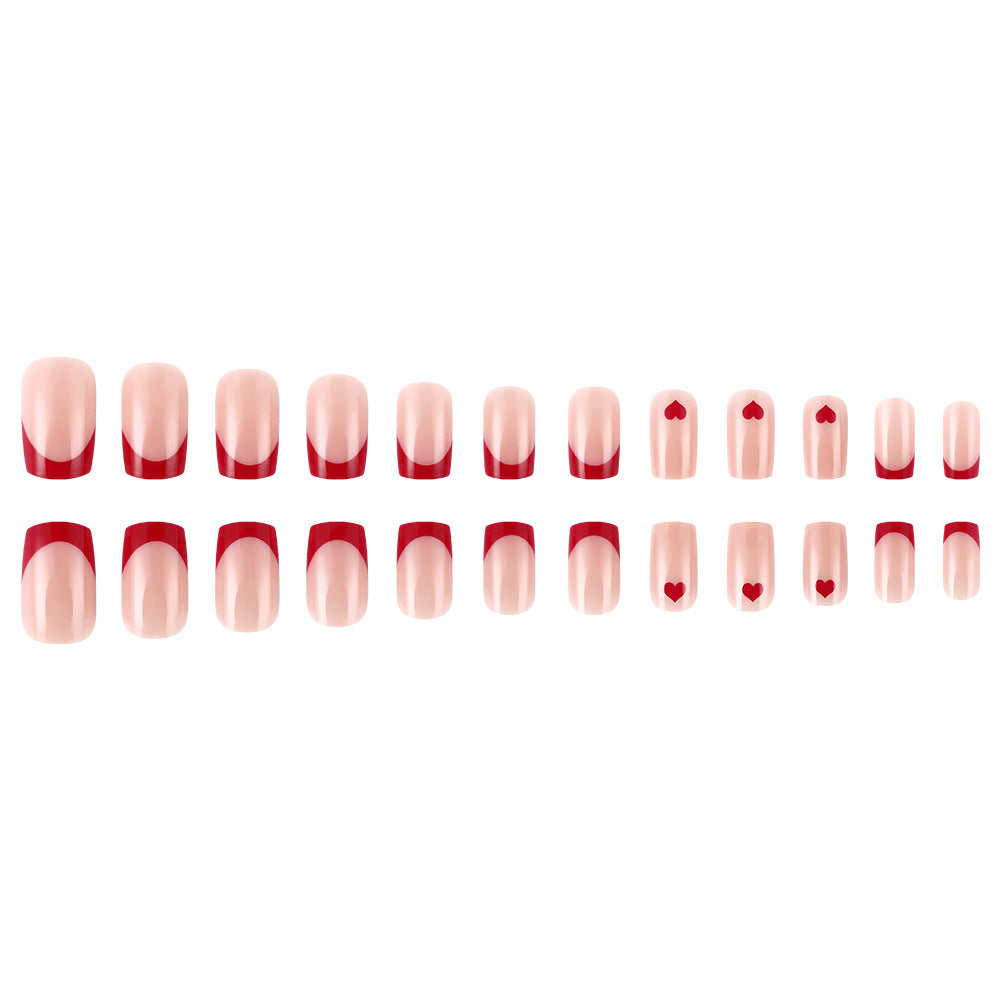 Heart-Embellished Press-On Nails Stornfield