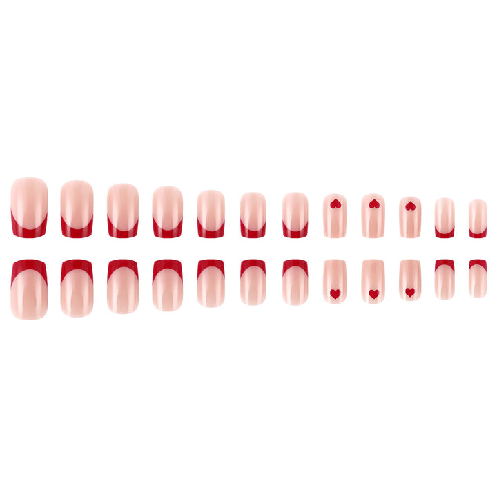 Heart-Embellished Press-On Nails Stornfield