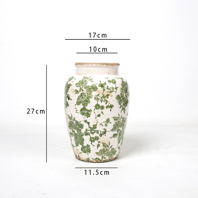 Floral Ceramic Vase with Artistic Design Stornfield