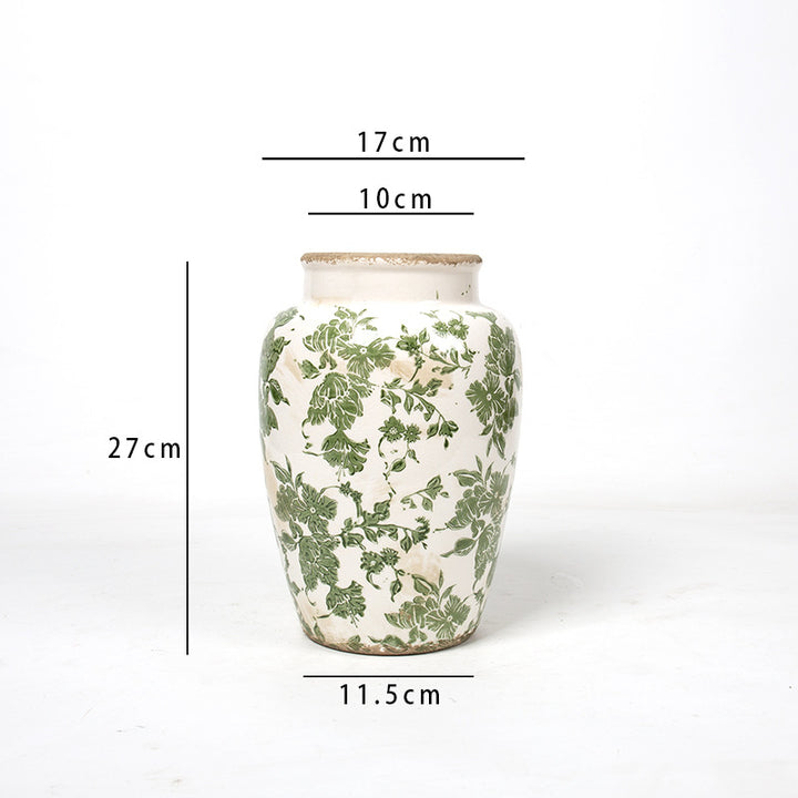 Floral Ceramic Vase with Artistic Design Stornfield