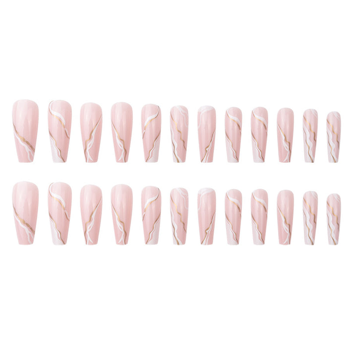 Elegant Marble Design Press-On Nails Stornfield