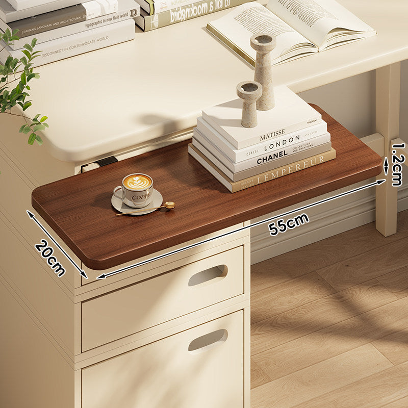 Clamp-On Wooden Desk Bridge Shelf Extension