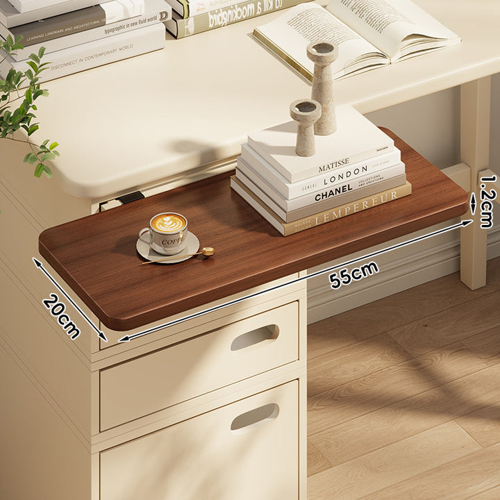 Clamp-On Wooden Desk Bridge Shelf Extension