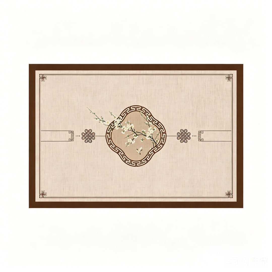Elegant Geometric Bathroom Mat Stornfield