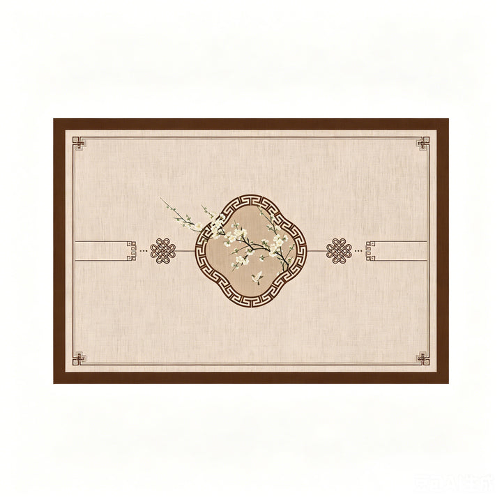 Elegant Geometric Bathroom Mat Stornfield