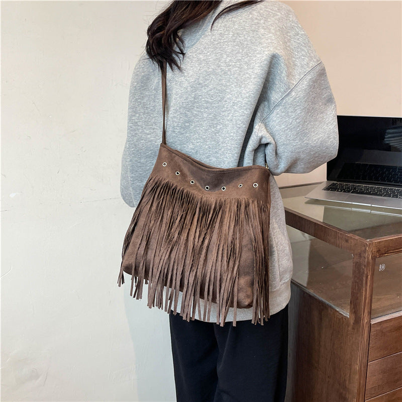 Fringe Suede Crossbody Bag Stornfield