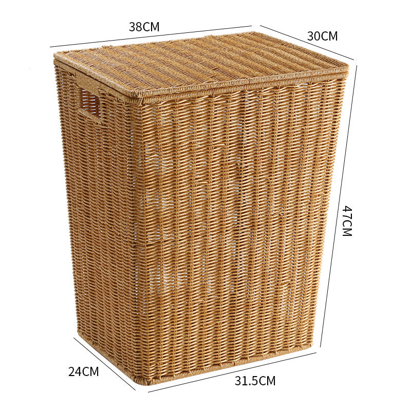 Handcrafted Rectangular Wicker Laundry Hamper Stornfield
