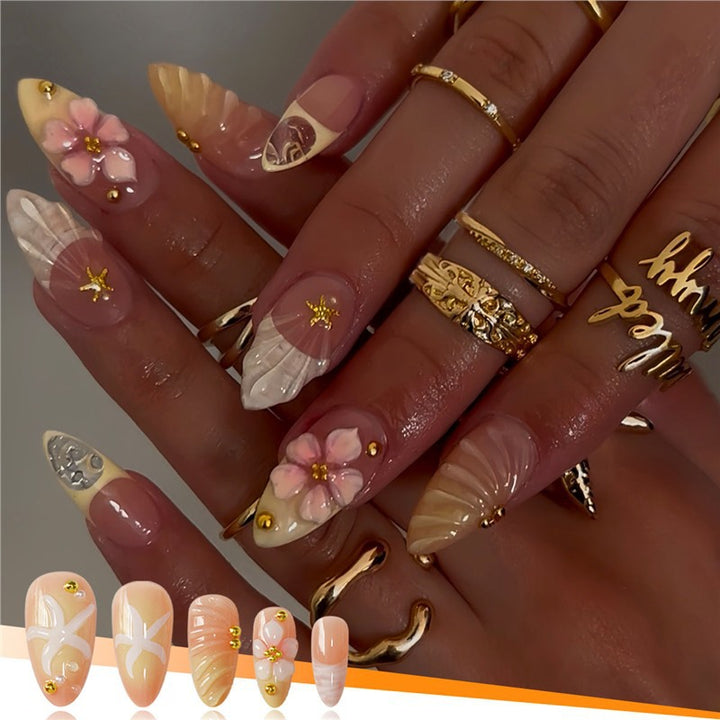 Elegant Floral Design Nail Set Stornfield