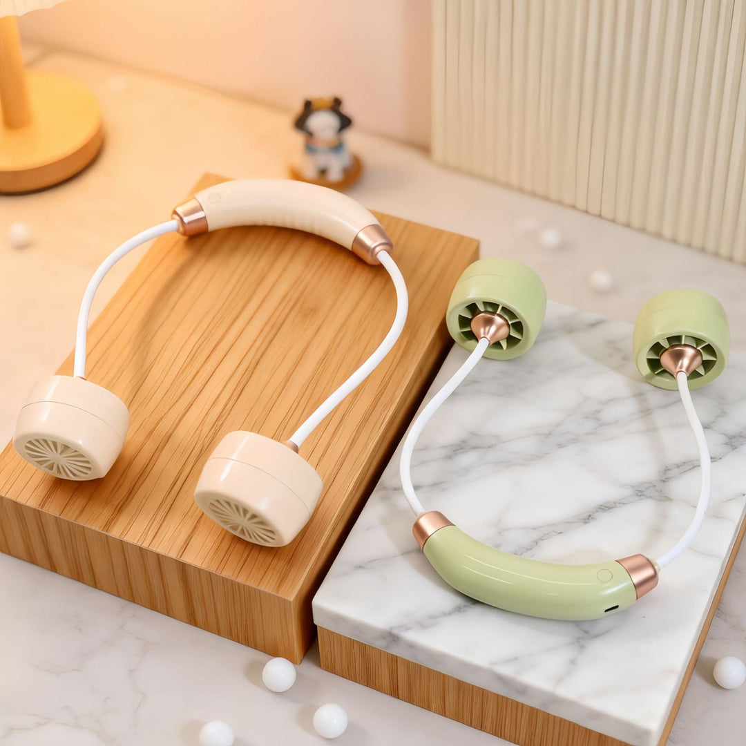Women Portable Neck Fan with Flexible Arm and USB Connection Stornfield