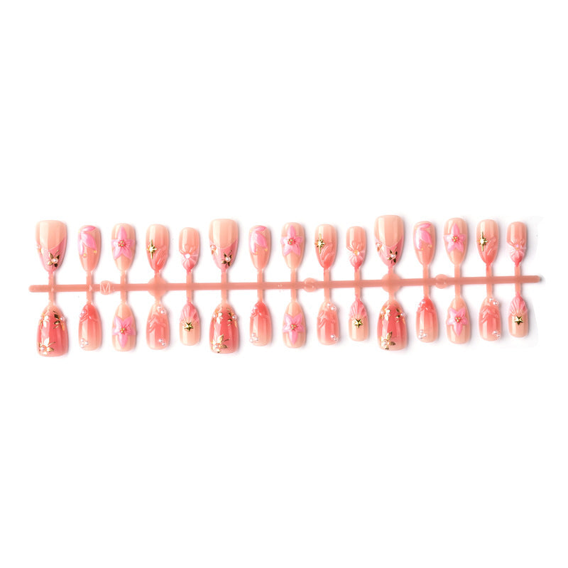 Floral Embellished Press-On Nail Art Stornfield