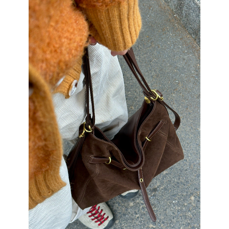 Luxurious Suede Handheld Tote Stornfield