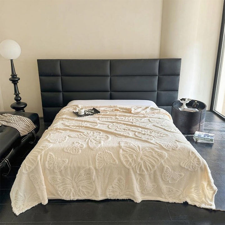 Women Plush Bedspread with Textured Design Stornfield