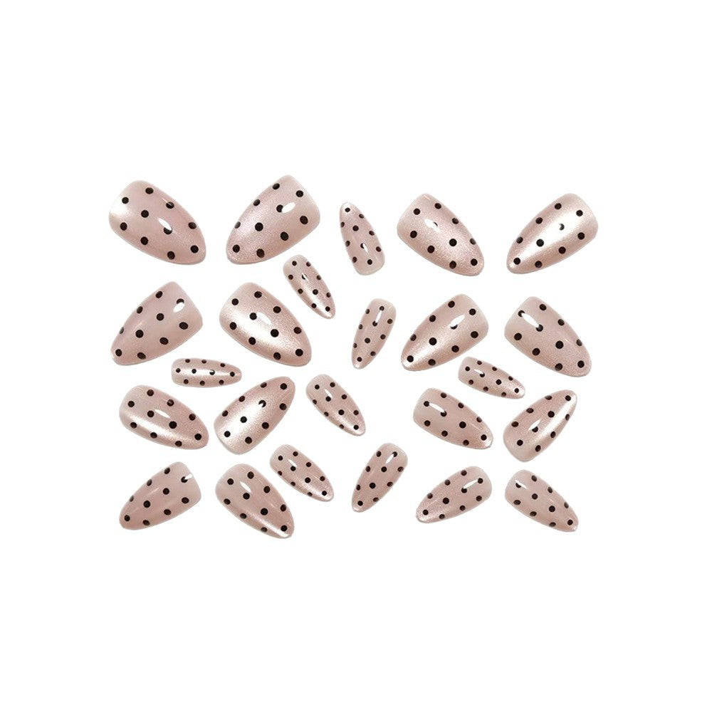 Artificial nails in modern polka dot design Stornfield