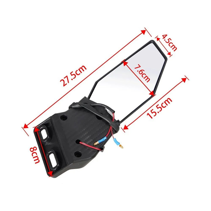 Motorcycle mirror set with integrated LED turn signal Stornfield