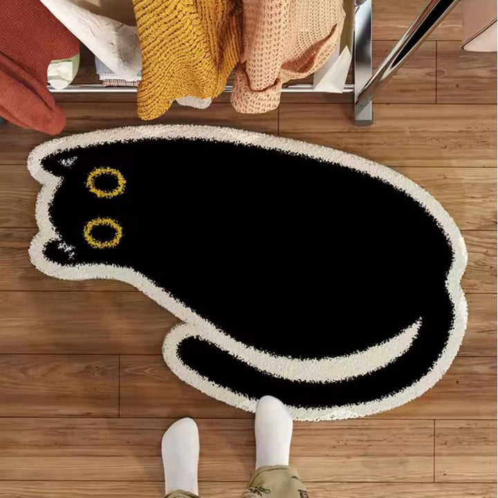 Cute Cat-Themed Plush Area Rug