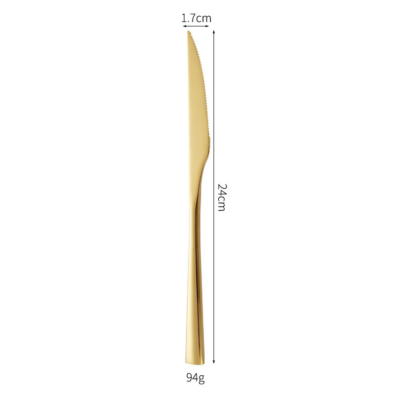Elegant dessert knife with curved handle Stornfield