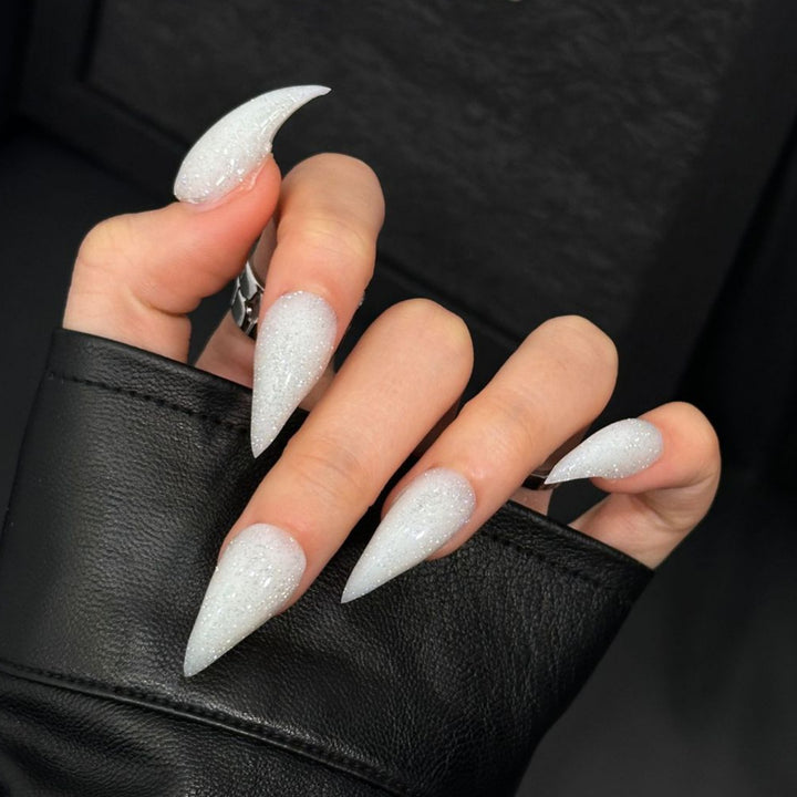 Glitzy Stiletto Press-On Nail Enhancements