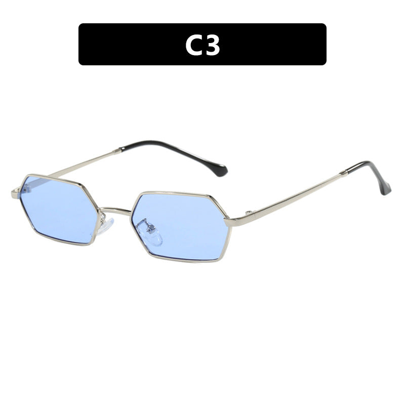 Women's hexagonal sunglasses with elegant metal frame and UV protection Stornfield