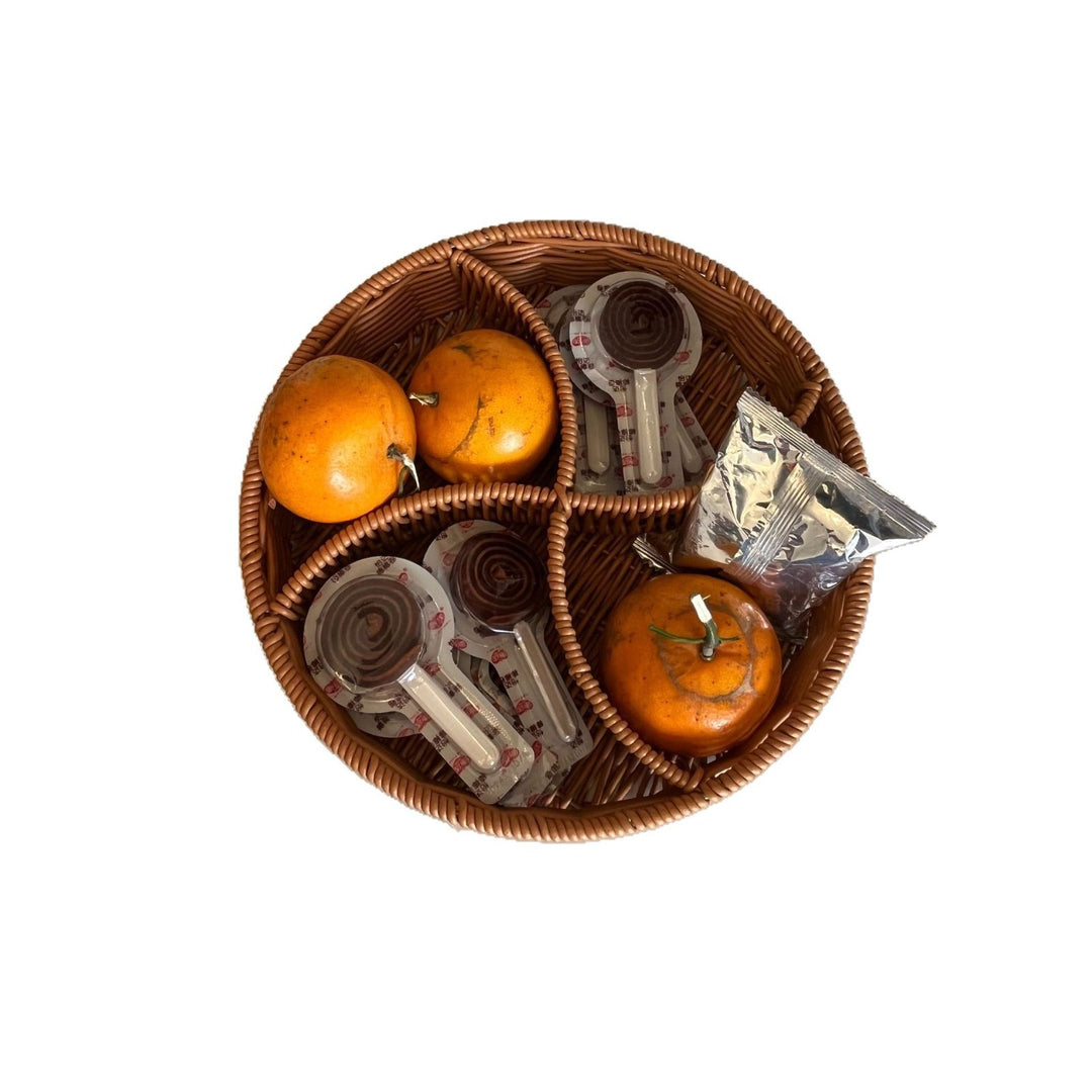 Women's leather storage basket with compartments Stornfield