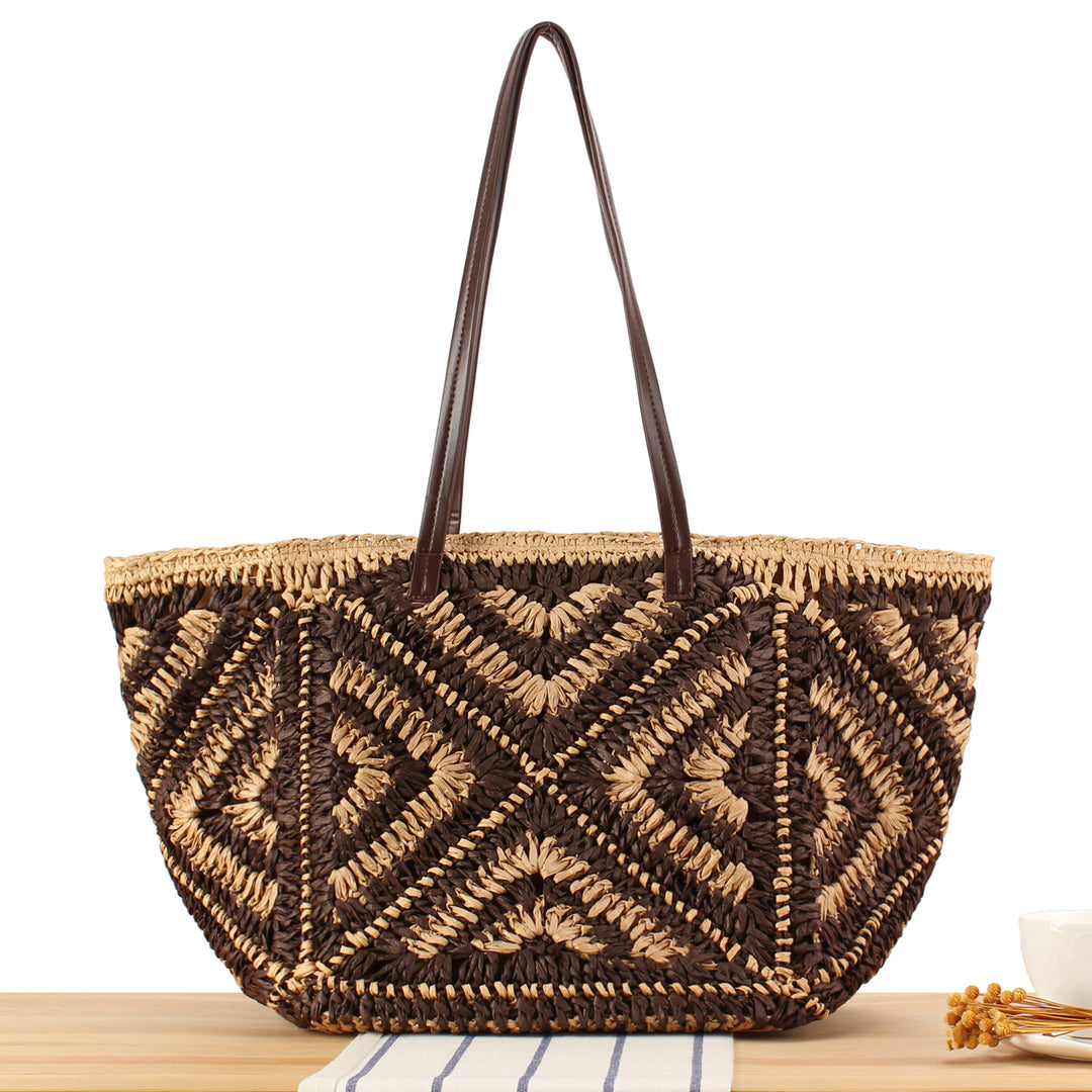 Large Beach Bag Made of Woven Bast Stornfield