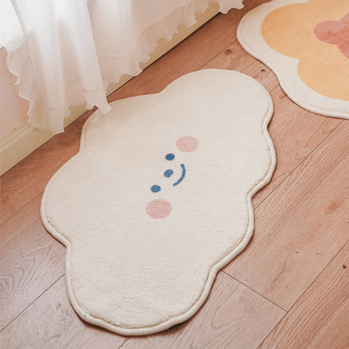 Cloud-Shaped Plush Bath Mat