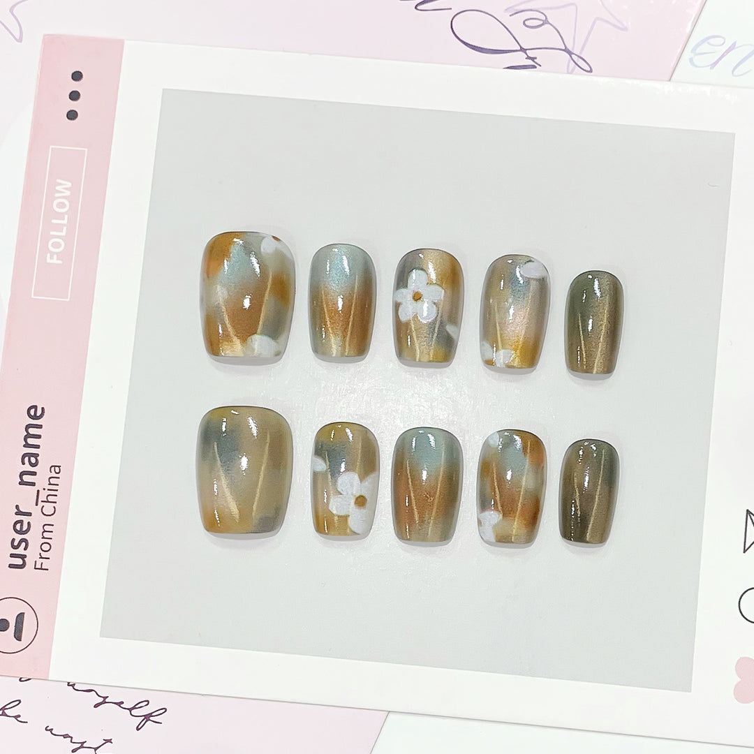 Artificial nail tips with flower design Stornfield