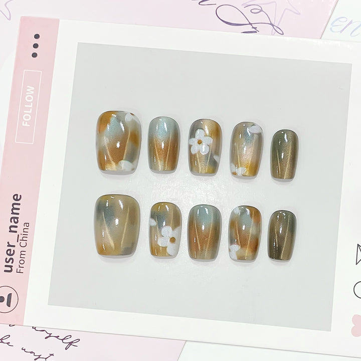 Artificial nail tips with flower design Stornfield
