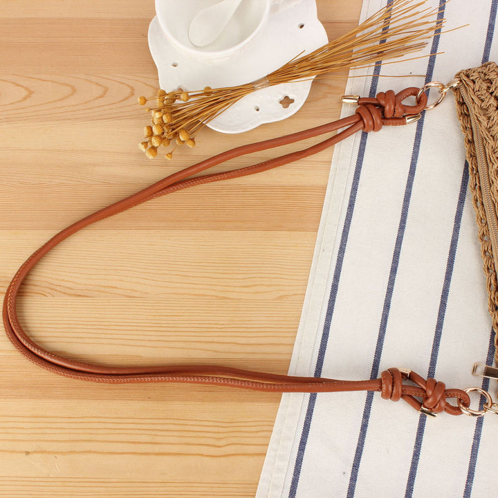 Braided Natural Material Handbag with Elegant Button Closure Stornfield
