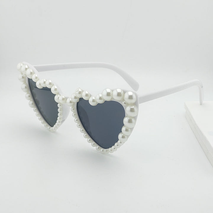 Heart-Shaped Pearl-Accented Sunglasses Stornfield