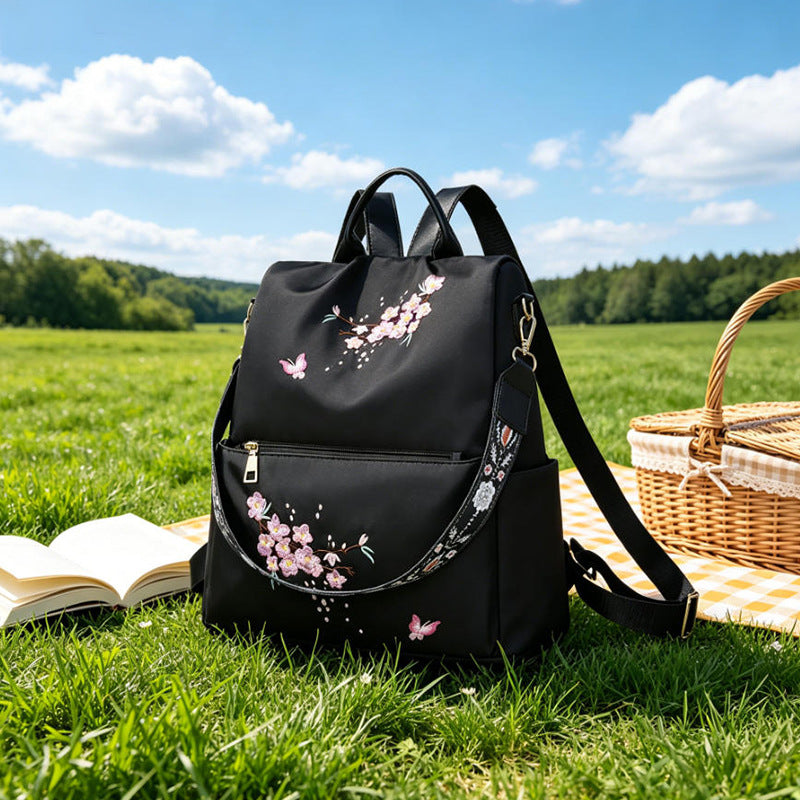 Women's Embroidered Floral Backpack Stornfield