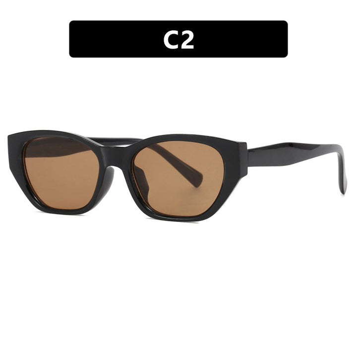 Women's futuristic cat-eye sunglasses with transparent frame and comfortable UV protection Stornfield