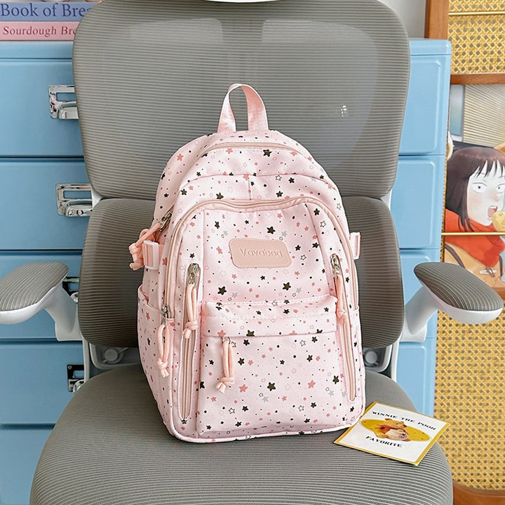Star-Print Multi-Pocket Backpack Stornfield