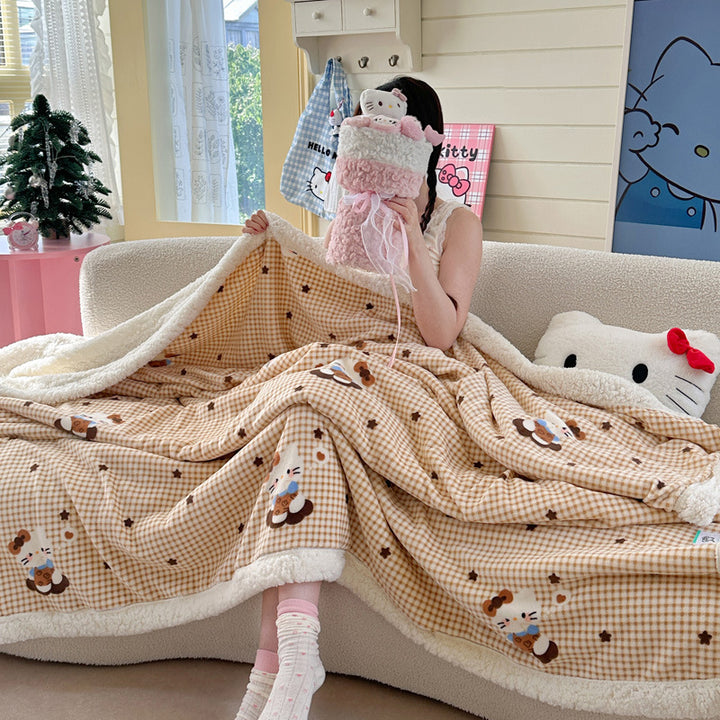 Cozy Cartoon-Themed Plush Blanket
