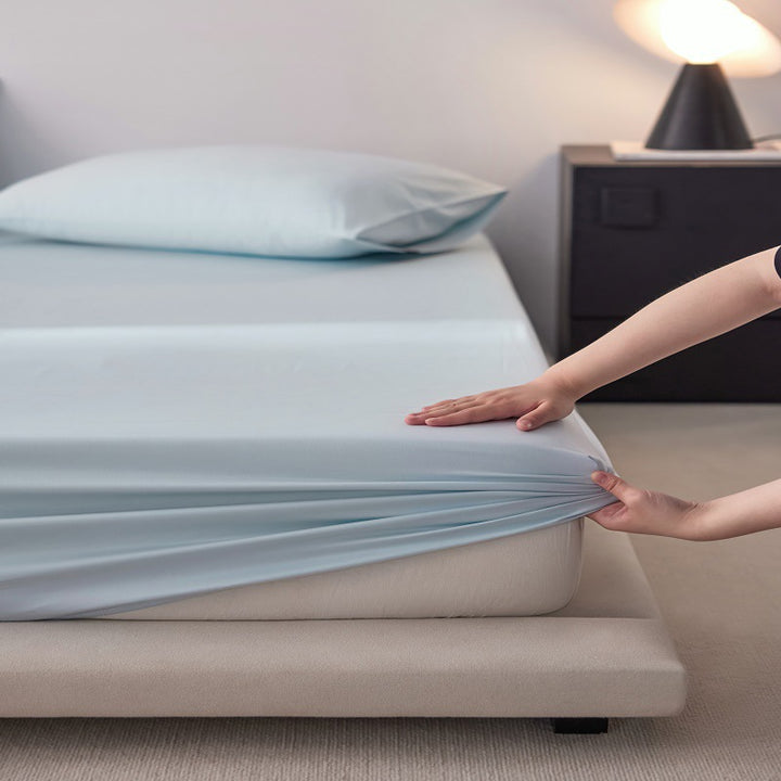 Silky Modal-Blend Deep-Pocket Fitted Sheet Set with 4-Way Stretch and Anti-Slip Elastic