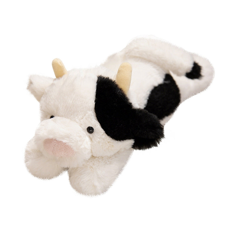 Plush Long-Body Cow Cuddle Pillow with Ultra-Soft Faux Fur Stornfield