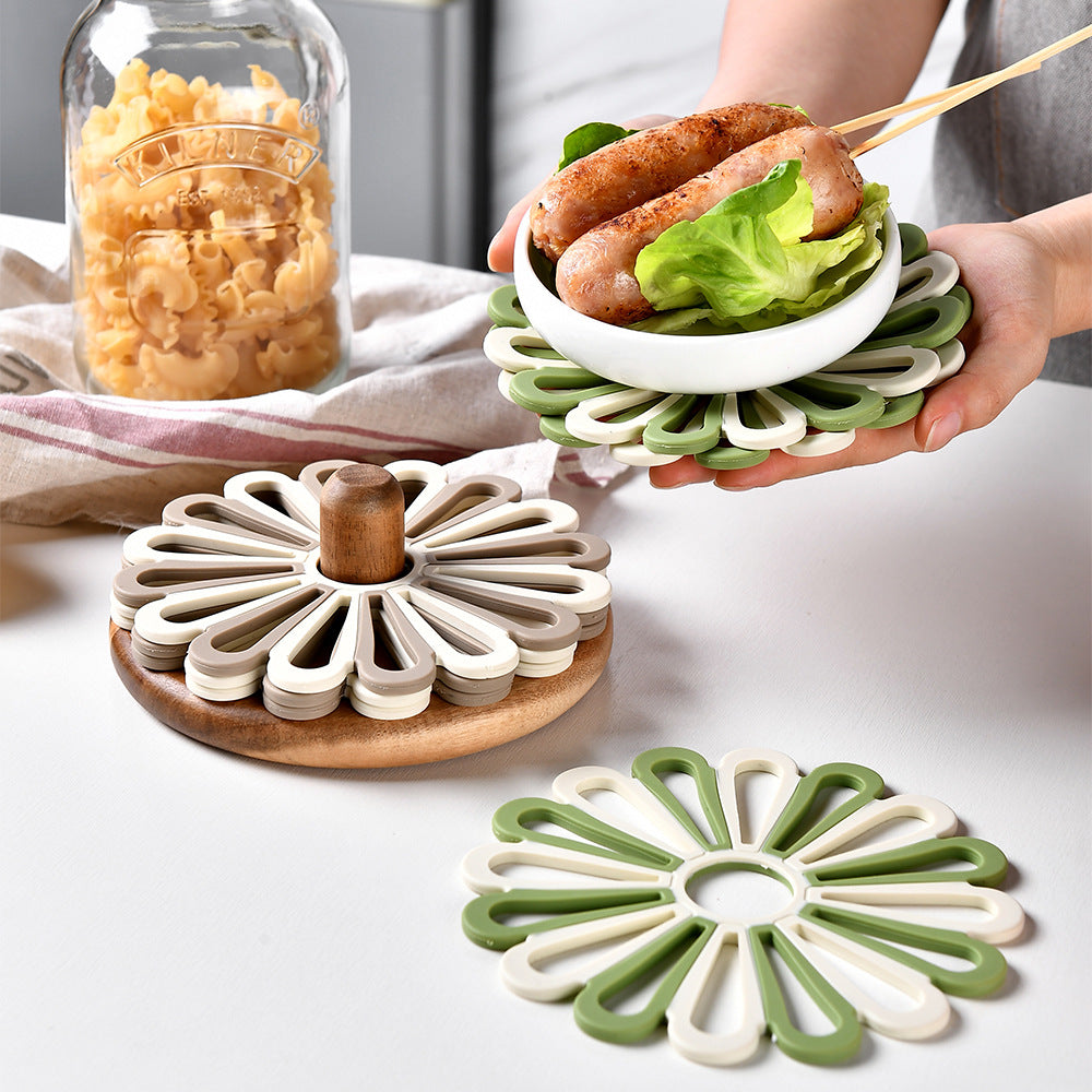Elegant Silicone Coasters in Floral Design Stornfield