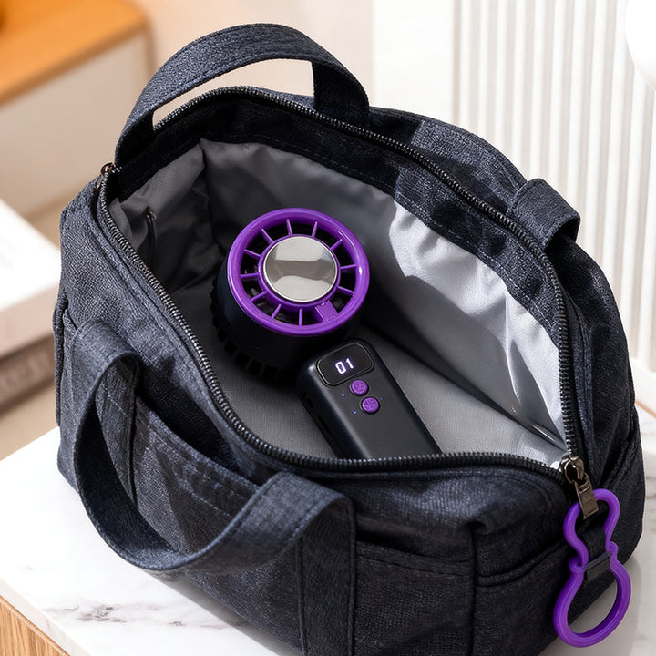 Women Multifunctional Hand Fan with LED Display and USB Charging Function Stornfield