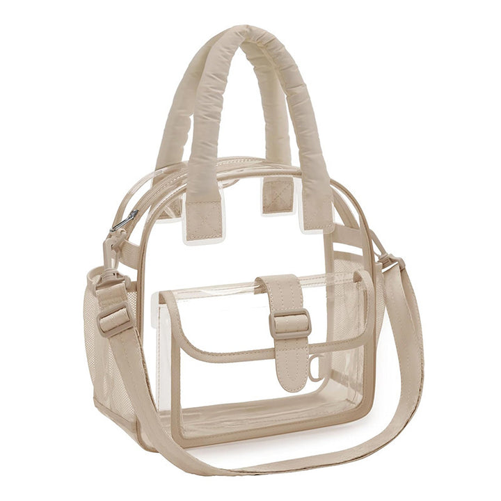 Transparent handbag with multitasking interior compartment Stornfield