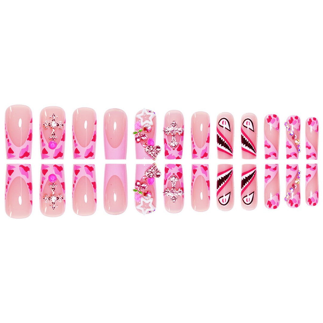 Artistic Decorative Press-On Nails with 3D Embellishments Stornfield