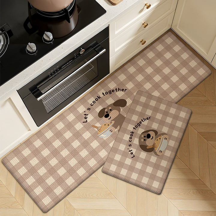 Playful Animal Themed Kitchen Comfort Mat