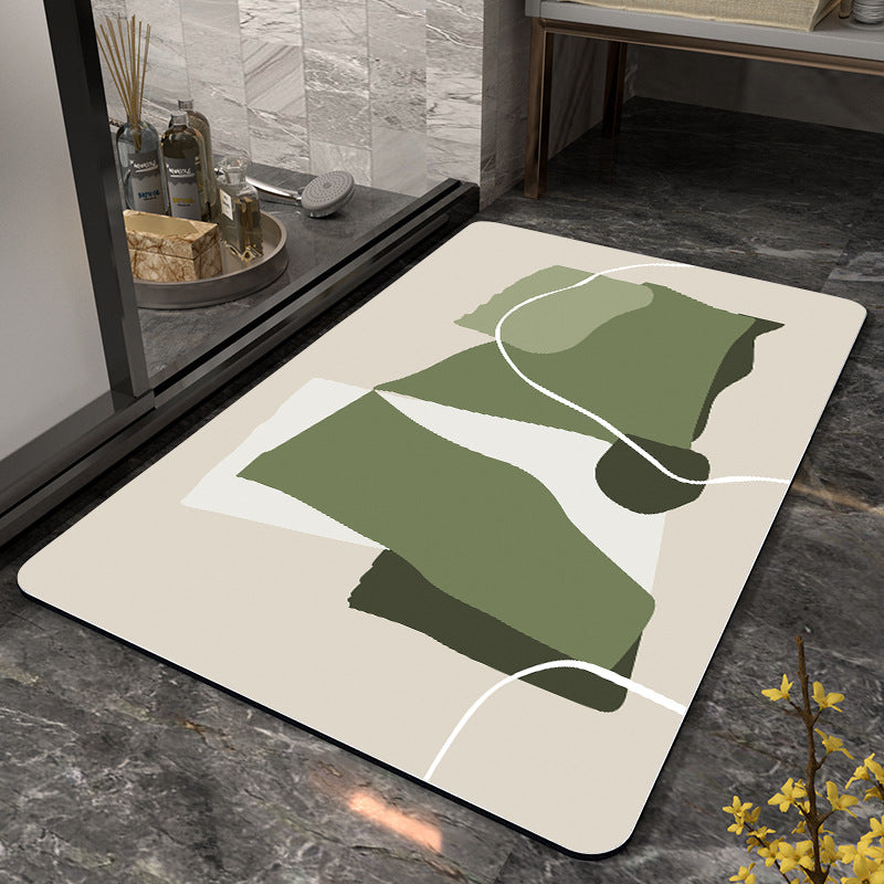 Abstract Pattern Non-Slip Bath Mat Stornfield
