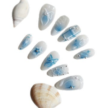 Decorative Press-On Nail Art Set with Unique Designs Stornfield